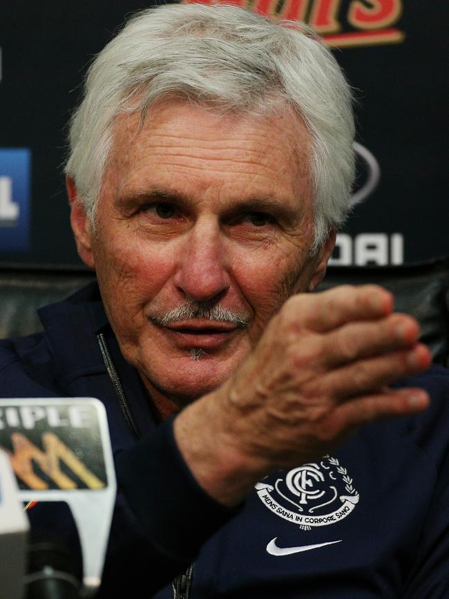 Mick Malthouse wasn’t afraid to take on the media.