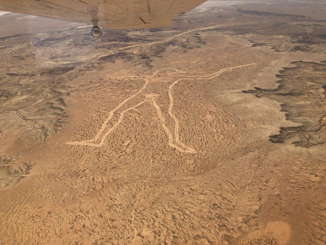 Marree Man, outback South Australia. Picture: Corinna Hente