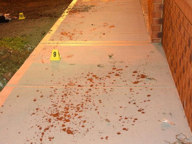 Crime scene photos show where Maaka Hakiwai was fatally stabbed. Picture: Victoria Police via NCA NewsWire