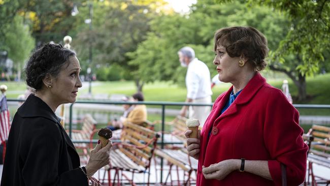 Bebe Neuwirth and Sarah Lancashire in a scene from Julia HBO on Foxtel