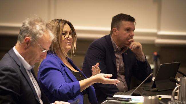 Grocery prices senate hearing, Senator Tammy Tyrrell at the Grand Chancellor. Picture: Chris Kidd