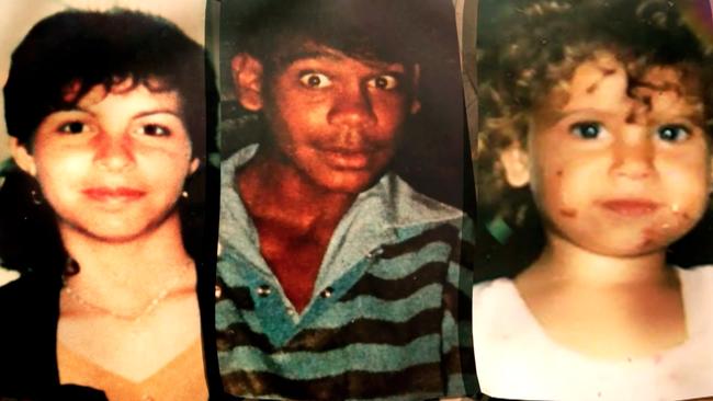 The Bowraville victims, from left, Colleen Walker, 16, Clinton Speedy-Duroux, 16, and four-year-old Evelyn Greenup.