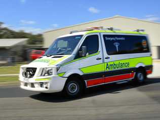 Queensland Ambulance Service paramedics were called to an accident on the New England Highway just north of Stanthorpe this afternoon. Picture: David Nielsen