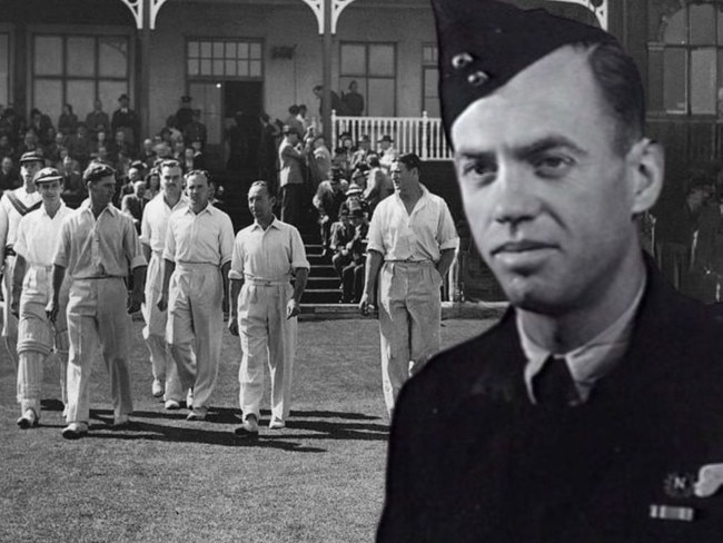 The 1945 Australian Services team with Warrant Officer Robert Graham Williams MBE inset. Picture: Supplied