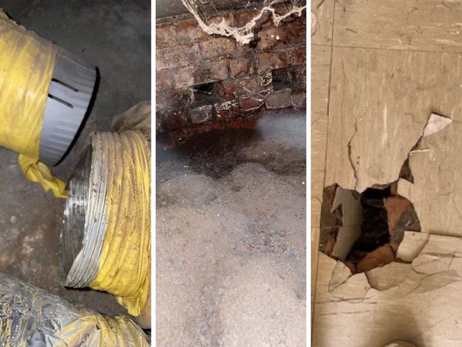 A family of six who moved into a rental that cost $900 a week were horrified by a disgusting smell after turning the heating on a few weeks into the tenancy – only to discover that there were dead rats inside the ducts. Picture: Supplied