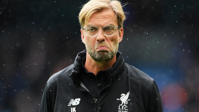 MANCHESTER, ENGLAND - SEPTEMBER 09: Jurgen Klopp, Manager of Liverpool looks on during the Premier League match between Manchester City and Liverpool at Etihad Stadium on September 9, 2017 in Manchester, England.  (Photo by Laurence Griffiths/Getty Images)