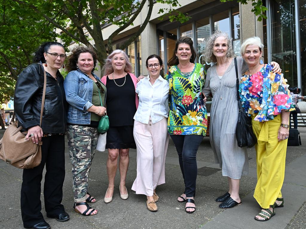 Federal Court Justice Anna Katzmann found Johnson &amp; Johnson and subsidiaries had acted negligently and were liable to compensate women injured by the mesh, pictured here outside the Federal Court. Picture: Joel Carrett