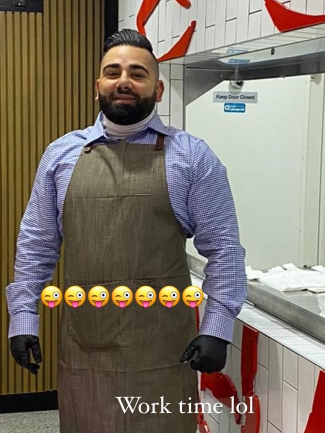 Tajjour has also tried his hand at being a butcher. Picture: Instagram