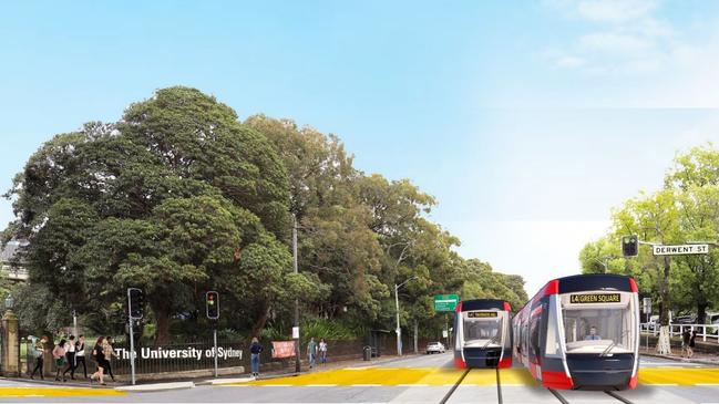 The line could connect key sites including the University of Sydney.