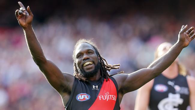 Anthony McDonald-Tipungwuti sparked the Bombers in the first half. Picture: Michael Klein