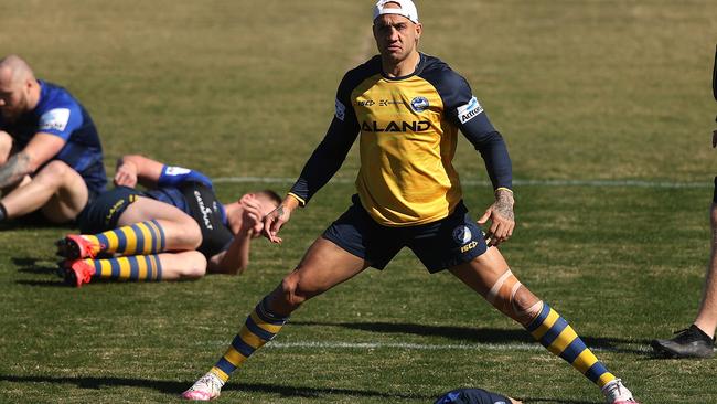 Blake Ferguson during training at Kellyville during the 2020 season. Picture: Phil Hillyard