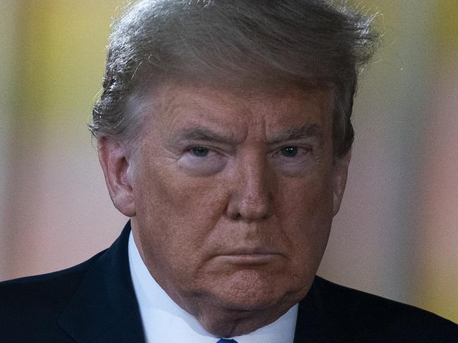 President Donald Trump speaks during a Fox News virtual town hall from the Lincoln Memorial, Sunday, May 3, 2020, in Washington. (AP Photo/Evan Vucci)