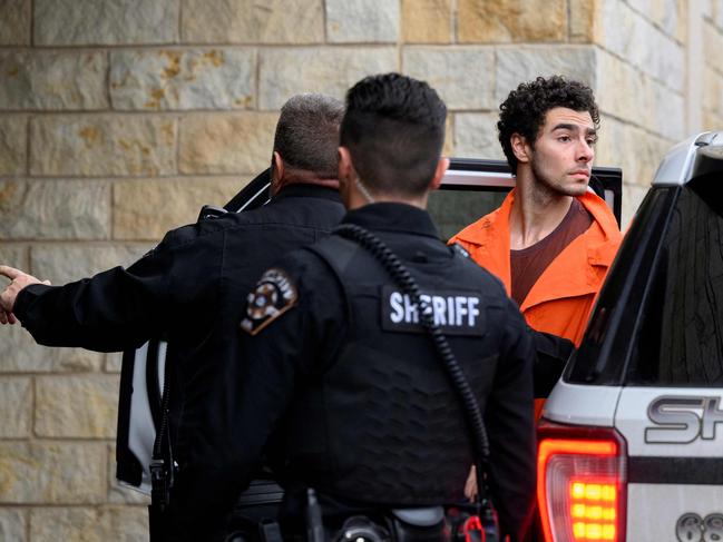 Luigi Mangione is led into the Blair County Courthouse for an extradition hearing. Picture: AFP