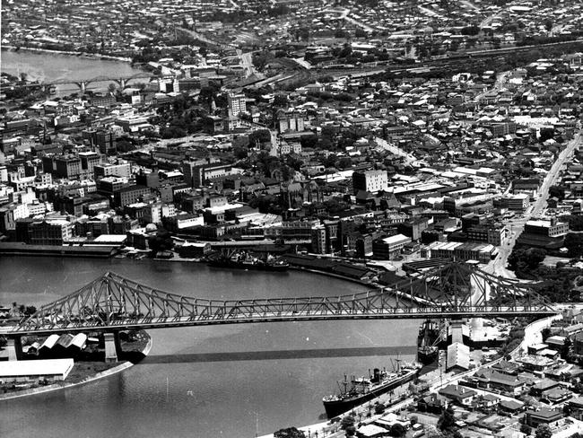 Aerial view of the Story Bridge in 1951. Picture: Argus Photo Collection