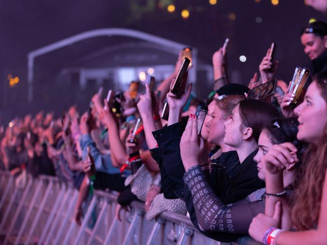 BYRON BAY, AUSTRALIA - Newswire Photos, 22 JULY 2023: Splendour in the Grass 2023: Flume plays to crowds at Splendour in the Grass, Saturday night. Picture: NCA Danielle Smith / Newswire