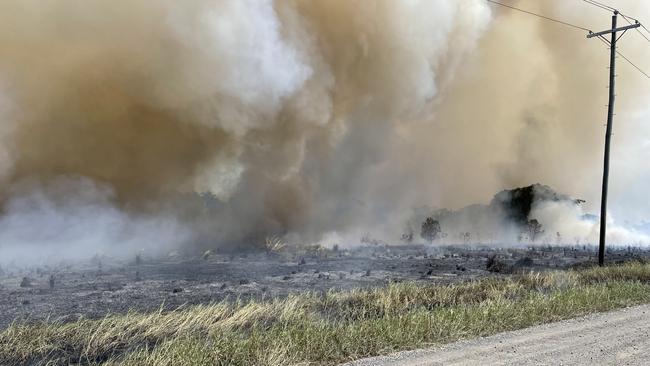 West Mackay fire, October 7, 2024. Picture: Fergus Gregg