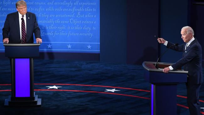 US President Donald Trump and Democratic Presidential candidate and former US Vice President Joe Biden. Picture: Saul Loeb