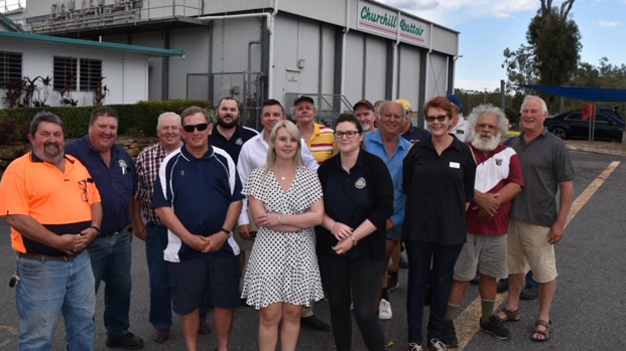 Former Churchill Abattoir workers met on site last year to discuss the possibility of operations restarting. Picture: Andrew Korner.