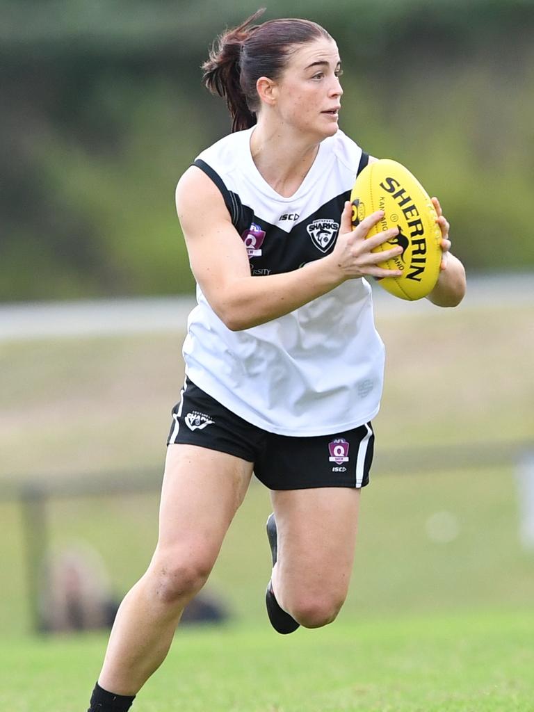 Madeleine Watt in action for Southport in the QAFLW competition. Picture: Highflyer Images