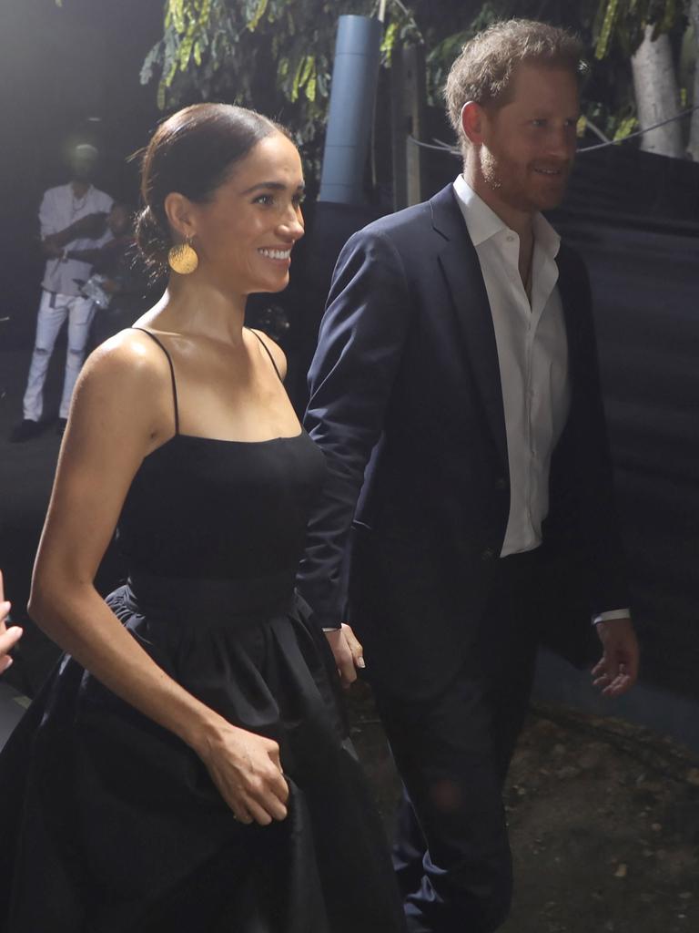 The couple held hands as they arrived at the theatre. Picture: MEGA TheMegaAgency.com