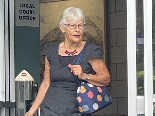 A mask free Ms Clark leaving Gosford Local Court. Picture: NewsLocal