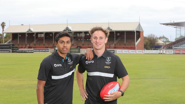 Father-son draftees Trent Burgoyne and Jackson Mead are both featuring for Port. Picture: AAP/Russell Millard