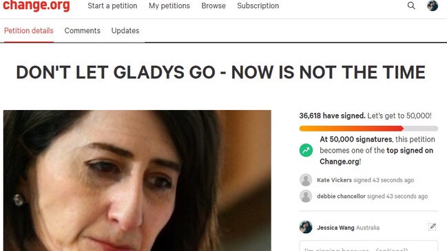 Gladys Berejiklian petition