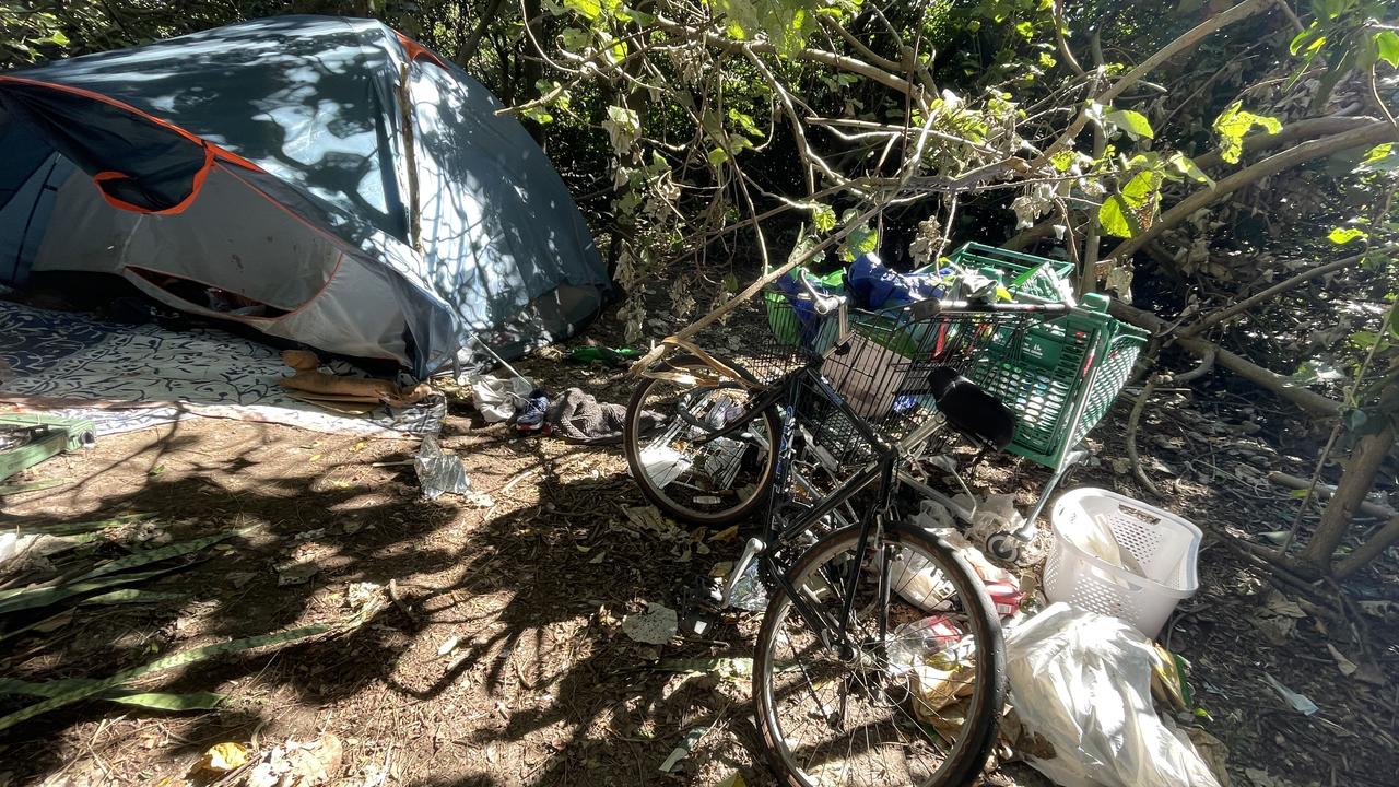 The tent where the woman's body was found on Tuesday afternoon. Picture: Supplied.