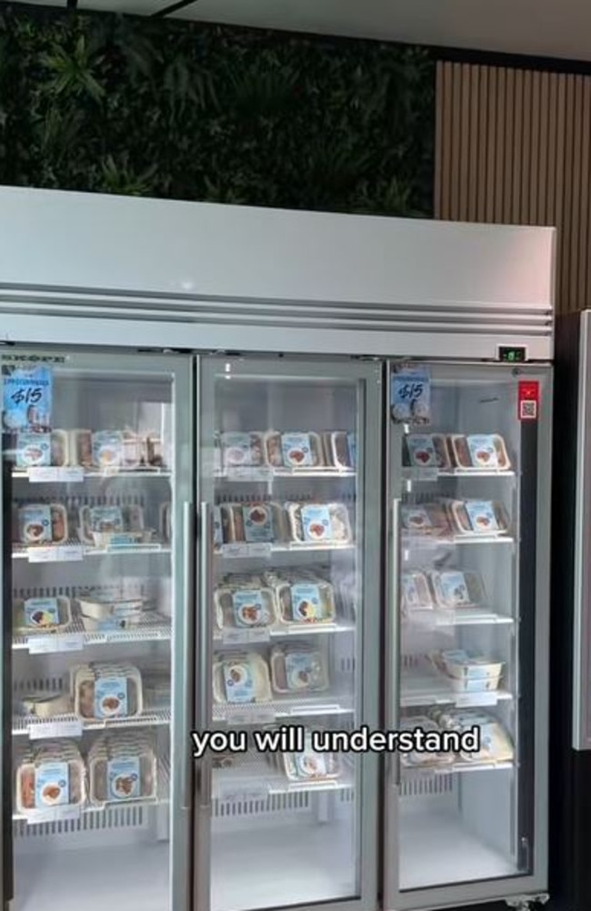Derrimut, in Port Melbourne, has a nutrition bar where members can pick up fresh and frozen meals. Picture: TikTok/@lifewith_sg