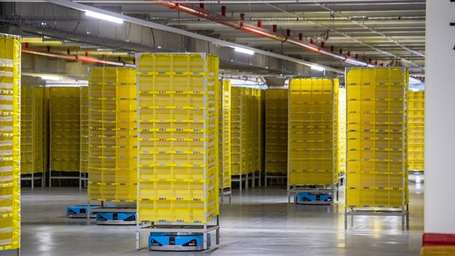 Construction at the Amazon Fulfillment Centre in Kemps Creek, Western Sydney.