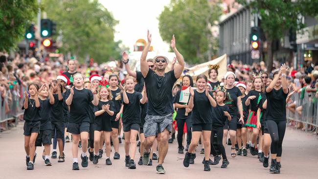 St Mary’s Primary in the annual Christmas Pageant and Parade down the Esplanade and Knuckey Streets. Picture: Glenn Campbell