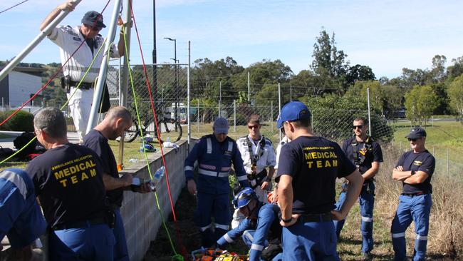 An inter-agency exercise between Police Rescue and the Westpac Rescue Helicopter crews was held at Lismore on June 1, 2021. Photo: Alison Paterson