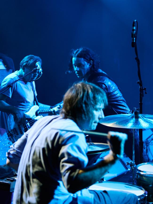 L-R: Dominic Davis (bass), Patrick Keeler (drums) and Jack White (guitar). Picture: David James Swanson