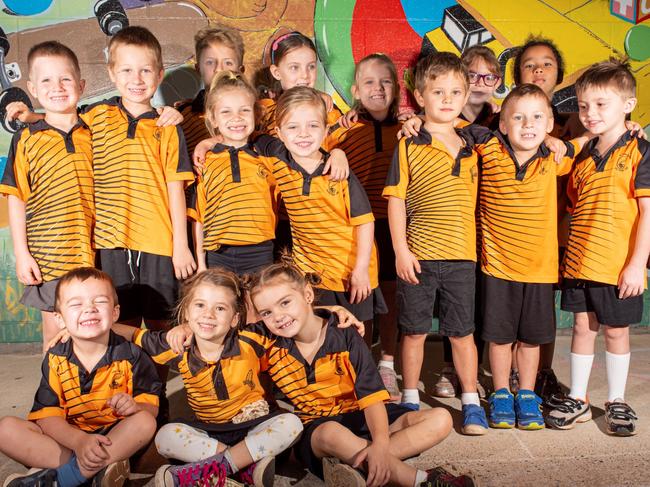 BEES CREEK PRIMARY SCHOOL: A1. BACK ROW (L-R): Bodhi Brearley, Ava Cameron, Taylor Jones, Chelsea Johnston, Malaika Abdulrahaman. MIDDLE ROW (L-R): Charlie Shea, Oscar Smith, Alyssa Shiosaki, Navyah Brabrook, Spencer Meyering, Harrison Grey, Taz Clayton. FRONT ROW (L-R): James McCamley, Nina Whitaker, Emma Murphy