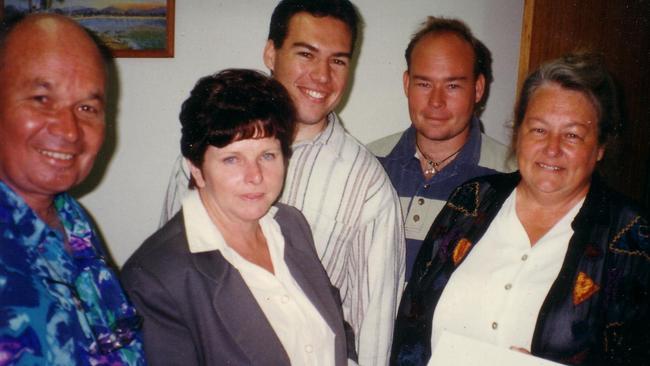 John Watson (left), then Livingstone Shire Mayor Barbara Wildin, Rhett Watson, Rhodes Watson and Suzy Watson. At the time of this photo, the Watsons were handing bound copies of Capricorn Coast Mirror's complete 10 years to Cr Wildin for Livingstone Shire libraries at Emu Park and Yeppoon.