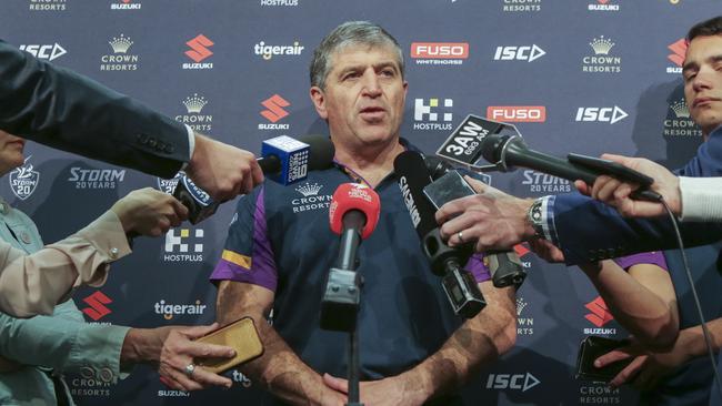 Storm head of football Frank Ponissi has been lured to the rival code, joining a panel to help find the next coach at Richmond. Picture: AAP.