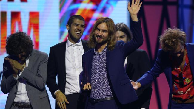 Juggernauts ... Rock group Tame Impala have had a massive night winning three awards. Picture: Graham Denholm/Getty Images