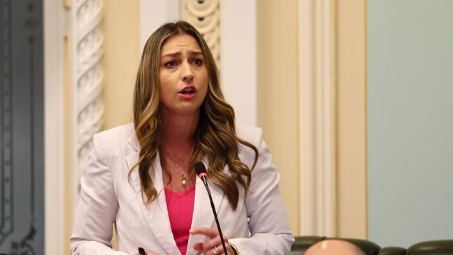 Brisbane, 18 February 2025. Queensland Minister for Youth Justice Laura Gerber during the first sitting day of parliament. Picture: Supplied