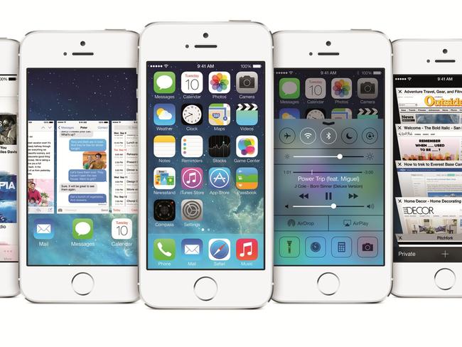 Apple's iOS 7 on iPhone 5S