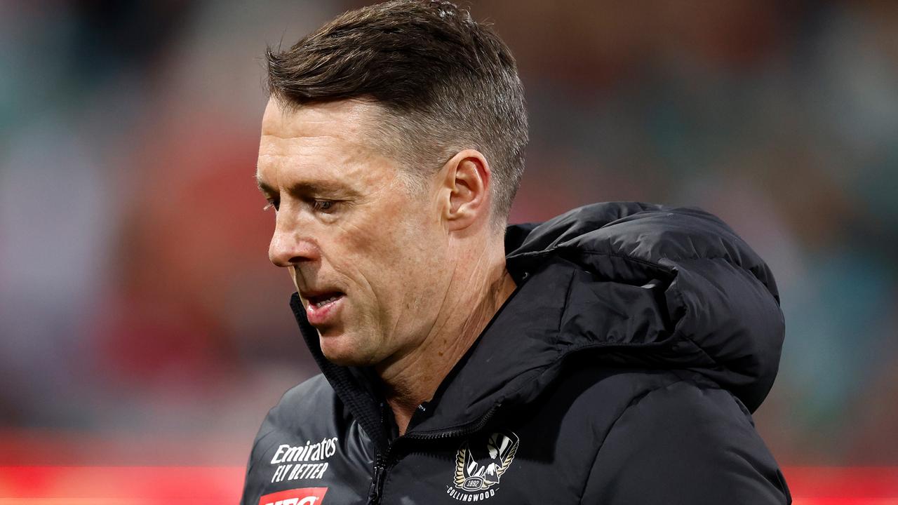 Collingwood coach Craig McRae says his post-match comments after Friday night’s loss to Sydney were ‘selfish’. Picture: Michael Willson / Getty Images