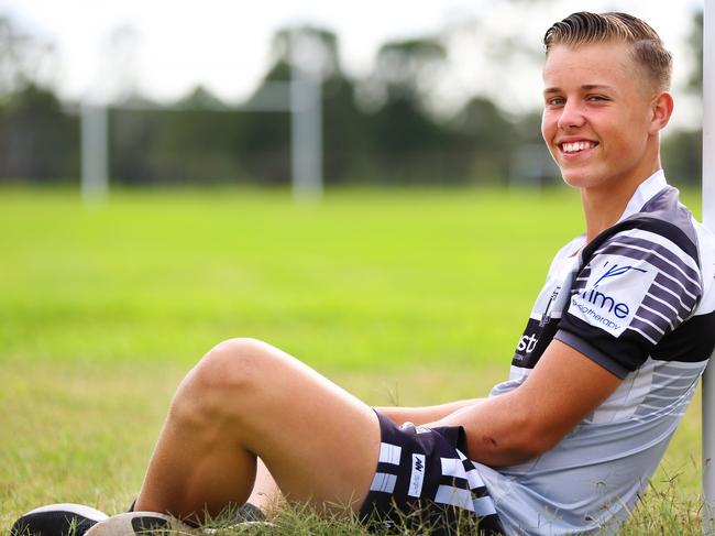 Tristyn Ball (pictured in 2018) aspires to one day play NRL for the Wests Tigers. Picture: Angelo Velardo