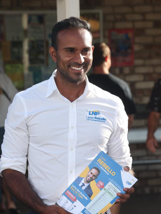 The LNP’s Leon Rebello, who won the seat of McPherson. Picture: Glenn Hampson