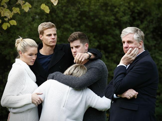 Nick Riewoldt wife Catherine & mother Fiona Dad Joe Brother Alex Picture: Wayne Ludbey