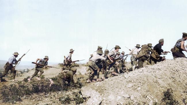 Australians at Anzac, Gallipoli. Picture: Robert Hunt Library/Windmill books/UIG via Getty images.