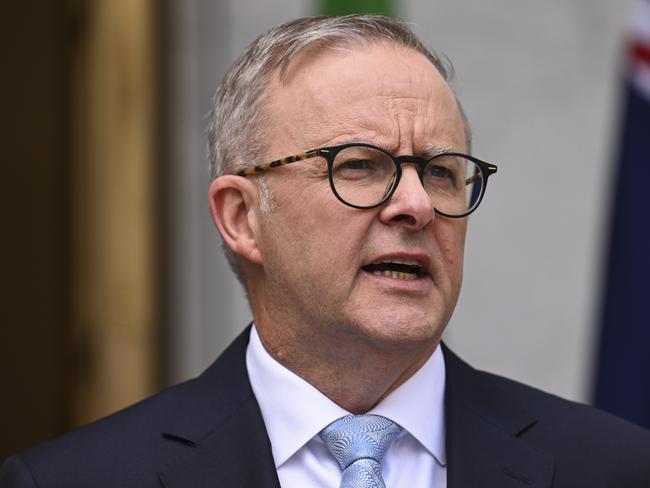 CANBERRA, AUSTRALIA - FEBRUARY 28:  Prime Minister Anthony Albanese and Treasurer Jim Chalmers hold a press conference at Parliament house in Canberra. Picture: NCA NewsWire / Martin Ollman