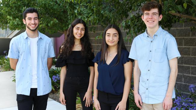 Thomas Hassall Anglican College students Joseph Logozzo, Daniella Saliba, Angela Khamo and Lachlan Shead.