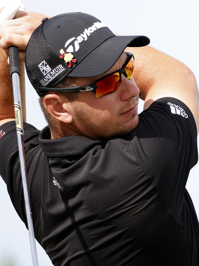 Lucas Herbert sports the Leuk the Duck badge on his hat. Photo: Getty Images.