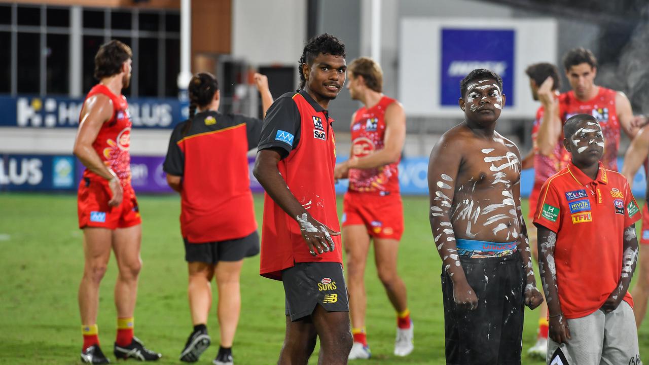 Lloyd Johnston at the Gold Coast Suns match vs Western Bulldogs at TIO Stadium. Pic: Pema Tamang Pakhrin