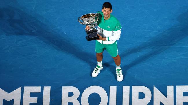 Djokovic has won the Australian Open nine times. Picture: AFP