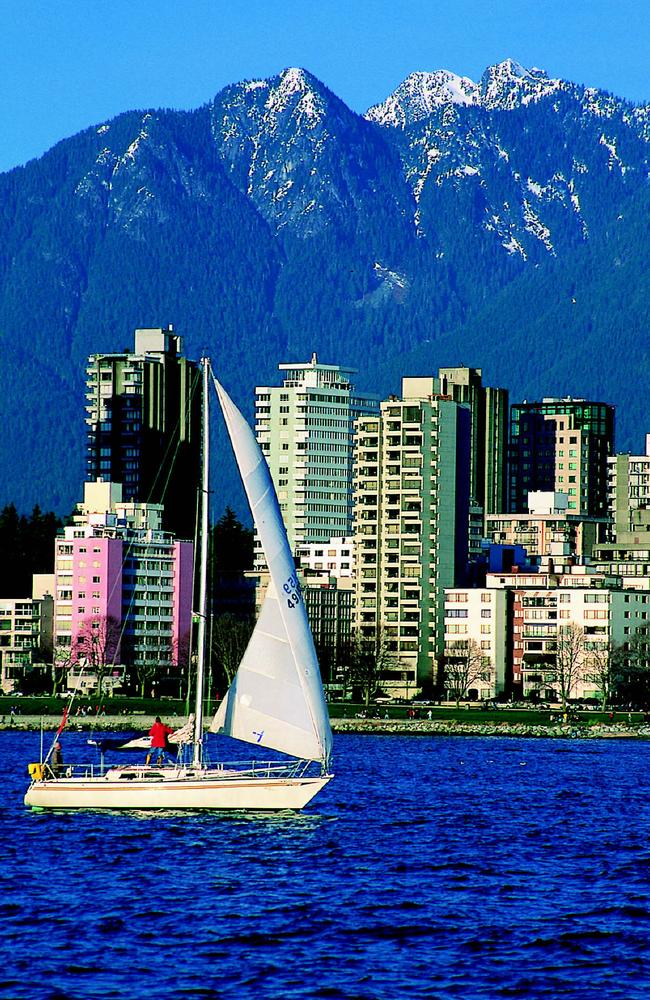 A yacht in Vancouver, Canada.